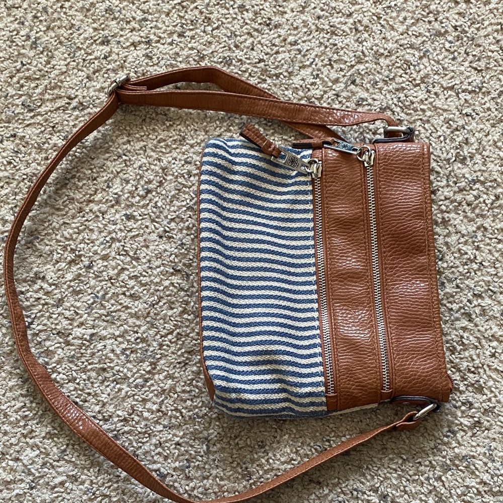Tan and Blue Crossbody Bag - Picture 13 of 13